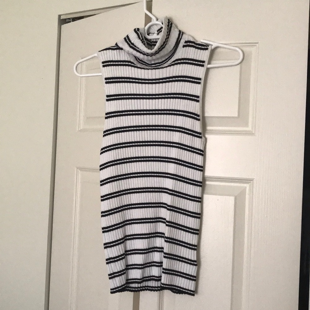Striped turtleneck